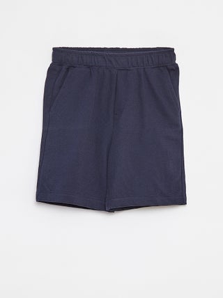 Shorts in tessuto testurizzato con 2 tasche