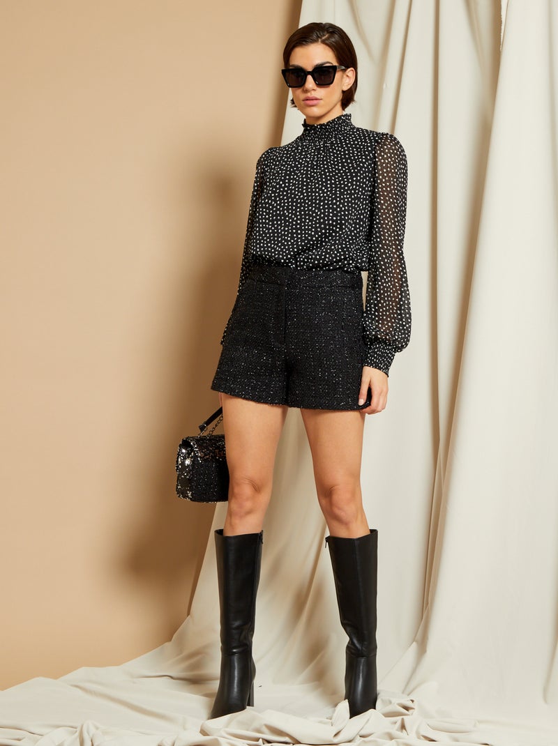 Shorts in tweed Nero - Kiabi