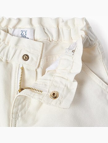 Shorts in twill con broderie anglaise