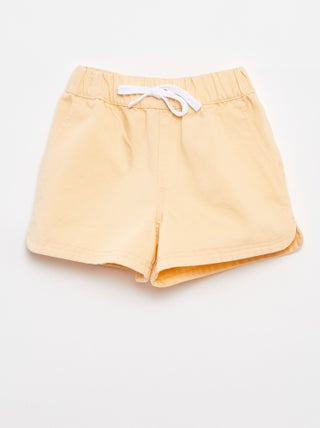 Shorts in twill con vita elasticizzata