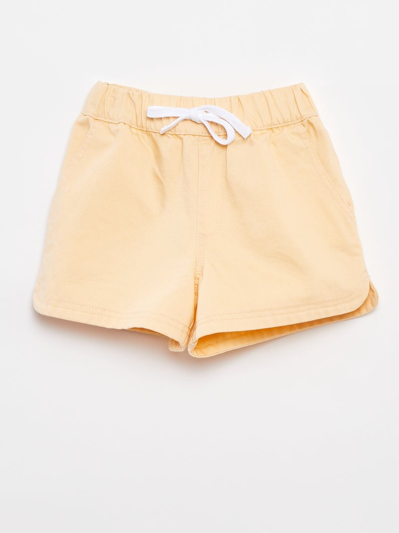 Shorts in twill con vita elasticizzata Arancione - Kiabi
