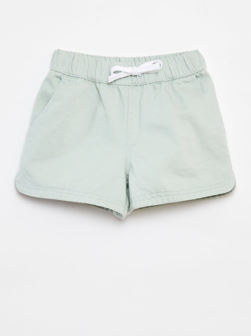 Shorts in twill con vita elasticizzata - Kiabi