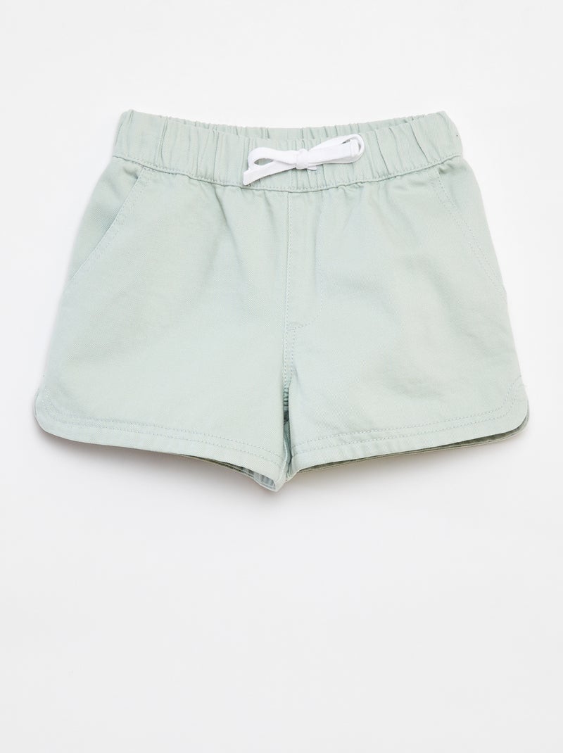 Shorts in twill con vita elasticizzata blu - Kiabi