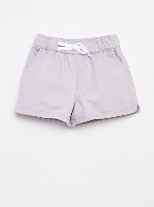 Shorts in twill con vita elasticizzata - Kiabi