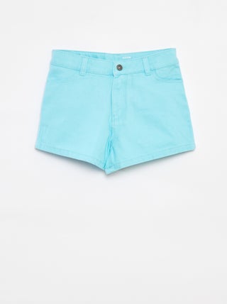 Shorts in twill con vita regolabile
