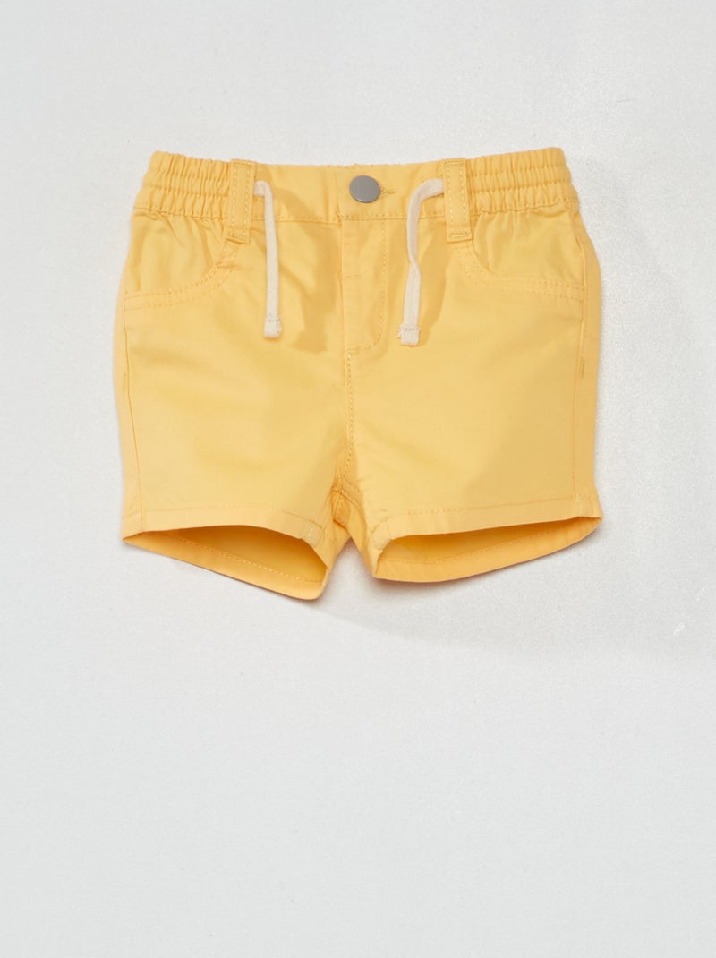 Shorts in twill di cotone - GIALLO - Kiabi