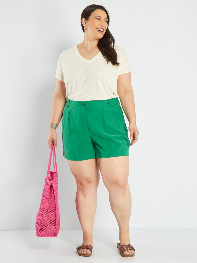 Shorts in twill Verde - Kiabi