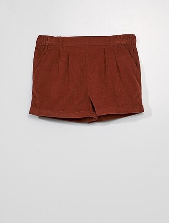 Shorts in velluto a coste - Kiabi