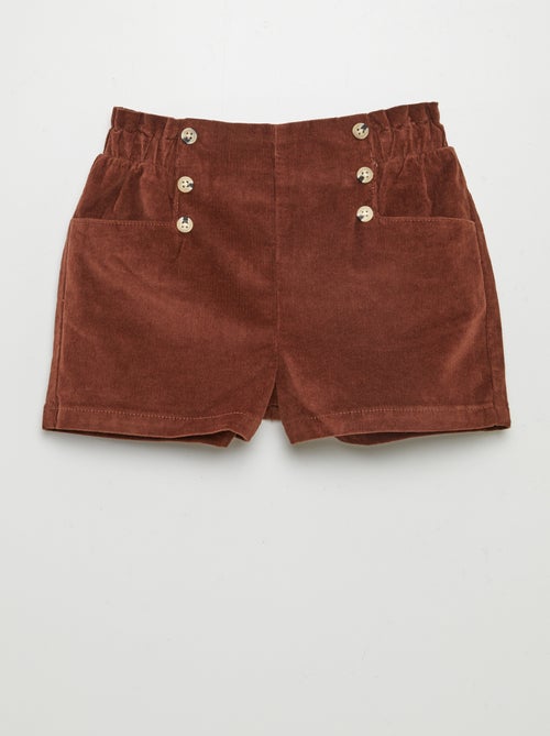 Shorts in velluto a coste - Kiabi