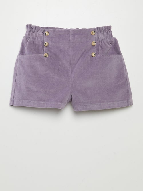 Shorts in velluto a coste - Kiabi