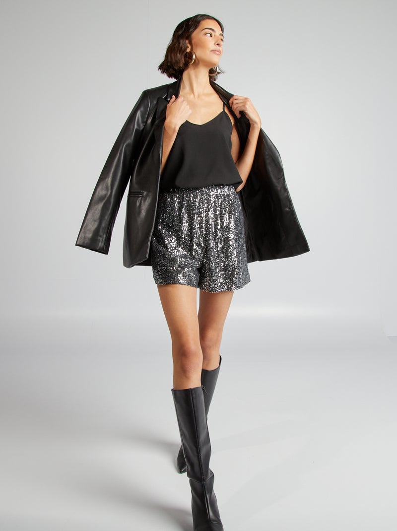 Shorts large con lustrini GRIGIO - Kiabi