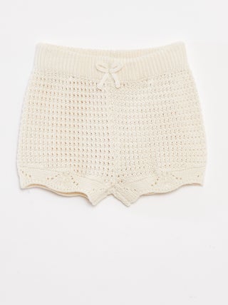 Shorts lavorati a maglia