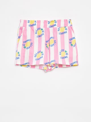 Shorts leggeri colorati con 2 tasche