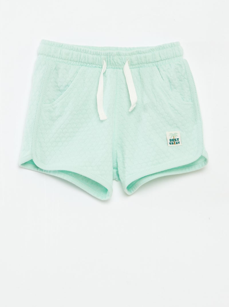 Shorts leggeri con cordoncini da stringere Verde - Kiabi