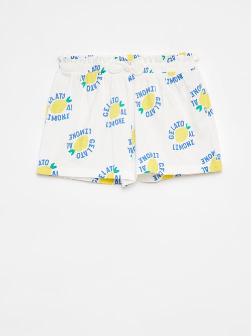 Shorts leggeri con motivo e fiocco fantasia - Kiabi