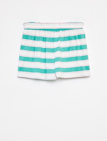 Shorts leggeri con motivo e fiocco fantasia