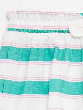 Shorts leggeri con motivo e fiocco fantasia