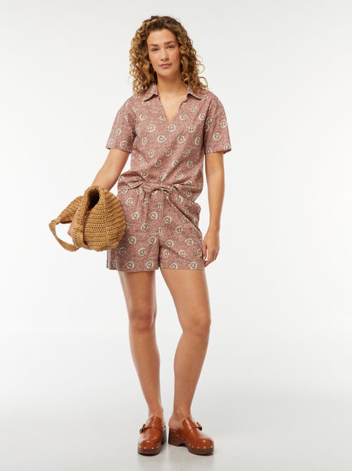 Shorts leggeri con motivo floreale - Kiabi