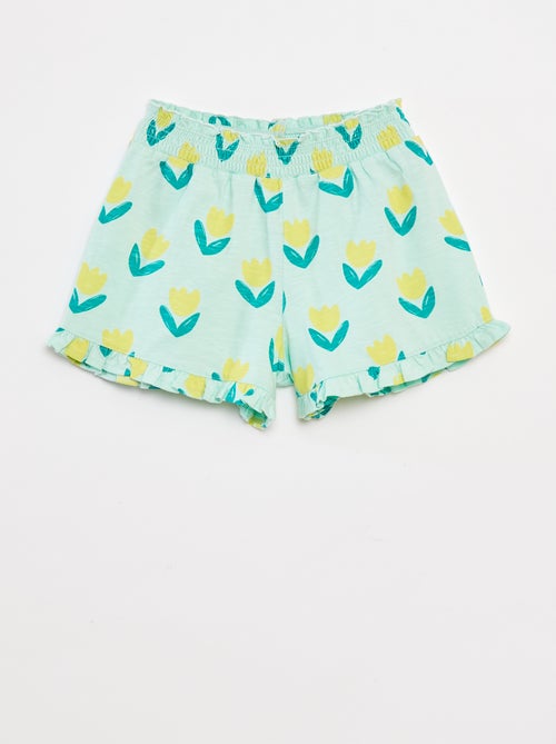Shorts leggeri con volant e stampa - Kiabi