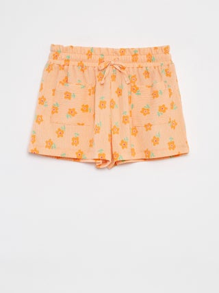 Shorts leggeri in maglia goffrata