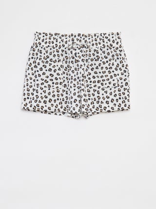 Shorts leggeri in maglia goffrata