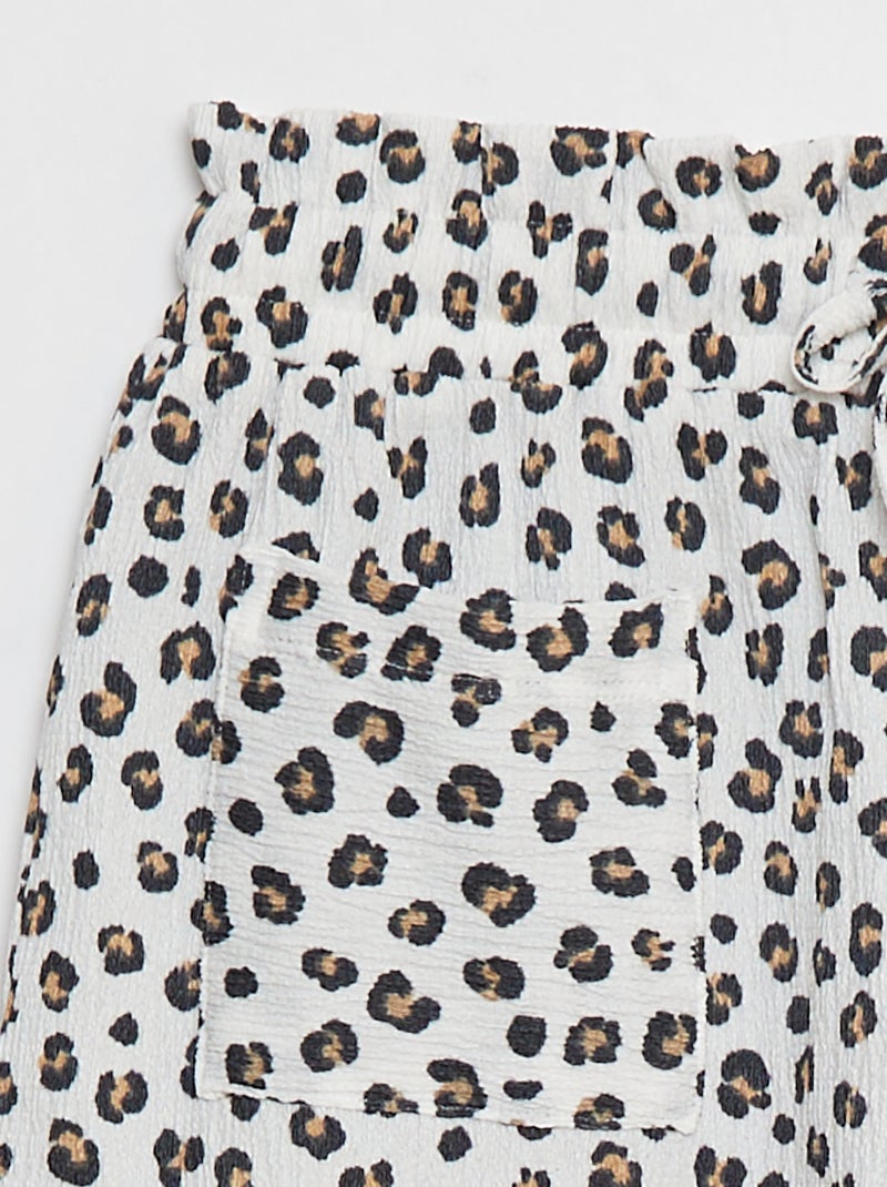 Shorts leggeri in maglia goffrata BEIGE - Kiabi