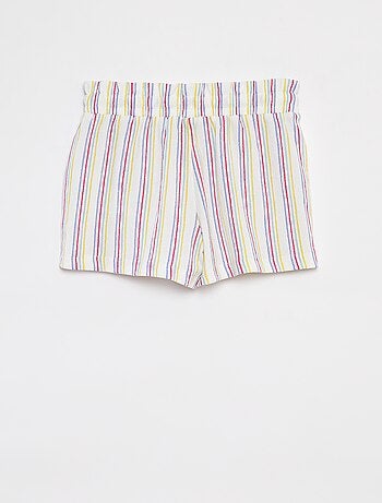 Shorts leggeri in maglia goffrata