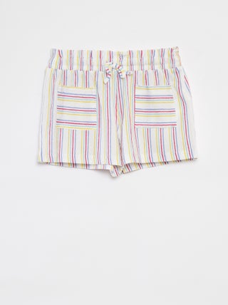 Shorts leggeri in maglia goffrata