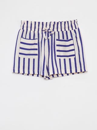 Shorts leggeri in maglia goffrata