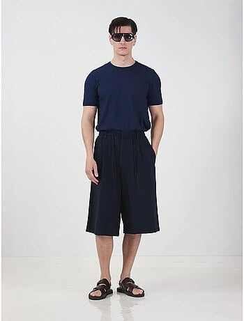 Shorts lunghi a gamba ampia stile chino con vita con coulisse giesto