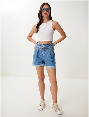 Shorts mom in denim a vita alta istanbul