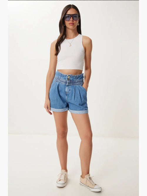 Shorts mom in denim a vita alta istanbul - Kiabi Shorts mom in denim a vita alta istanbul - Kiabi