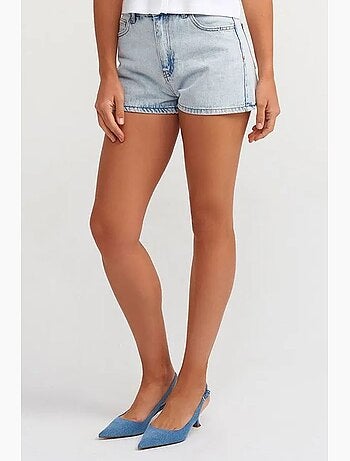 Shorts mom in denim di cotone a vita alta dilvin