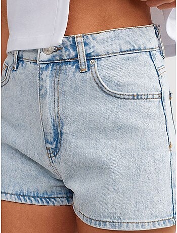 Shorts mom in denim di cotone a vita alta dilvin