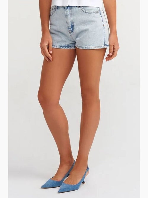Shorts mom in denim di cotone a vita alta dilvin - Kiabi Shorts mom in denim di cotone a vita alta dilvin - Kiabi