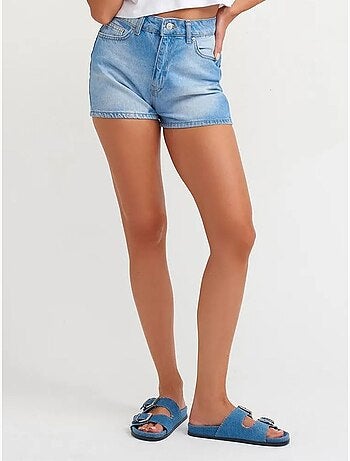 Shorts mom in denim di cotone a vita alta dilvin
