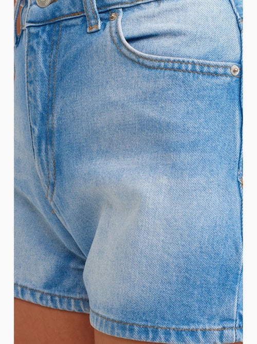 Shorts mom in denim di cotone a vita alta dilvin - Kiabi Shorts mom in denim di cotone a vita alta dilvin - Kiabi