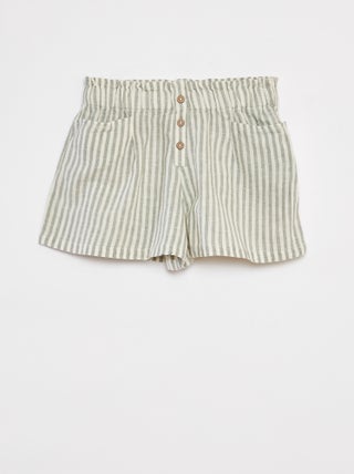 Shorts morbidi a righe