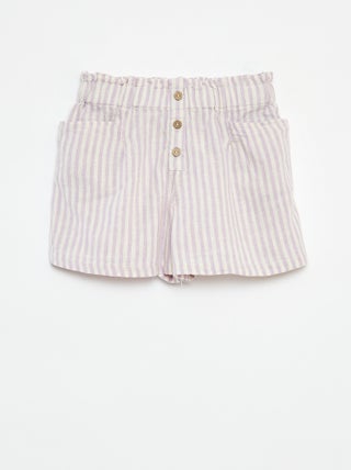 Shorts morbidi a righe