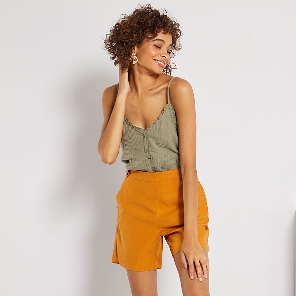 Shorts morbidi a vita alta Donna dalla 38 alla 52 - Kiabi - 15,00€