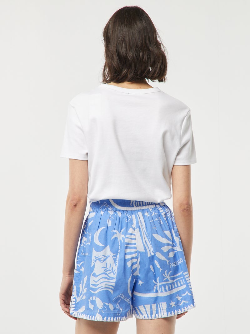 Pantaloncini Donna Motivi Pantaloncini Shorts Morbidi Con Motivi