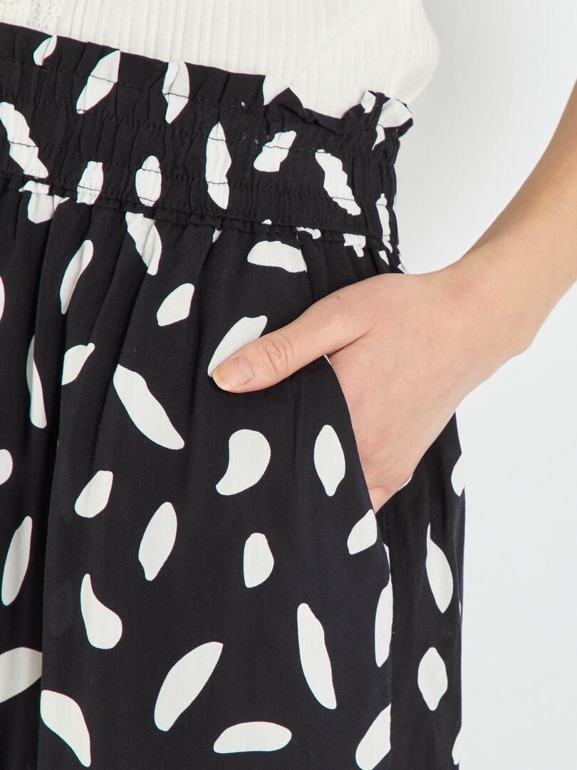 Shorts morbidi e leggeri con stampa NERO - Kiabi
