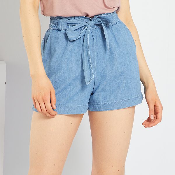 Shorts morbidi effetto denim Donna dalla 38 alla 52 - BLU - Kiabi - 20,00€