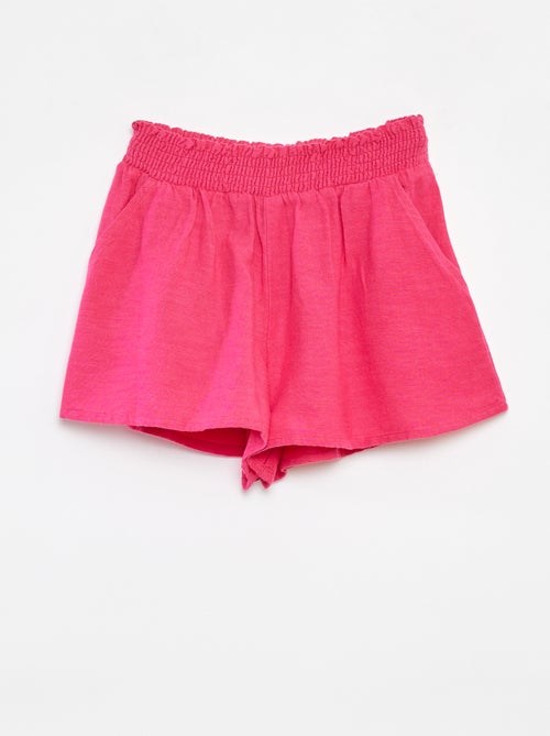 Shorts morbidi in misto lino con stampa - Kiabi