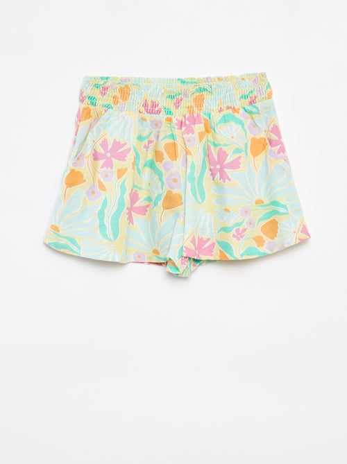 Shorts morbidi in misto lino con stampa - Kiabi