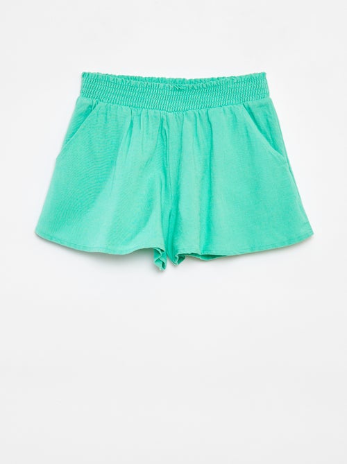 Shorts morbidi in misto lino con stampa - Kiabi