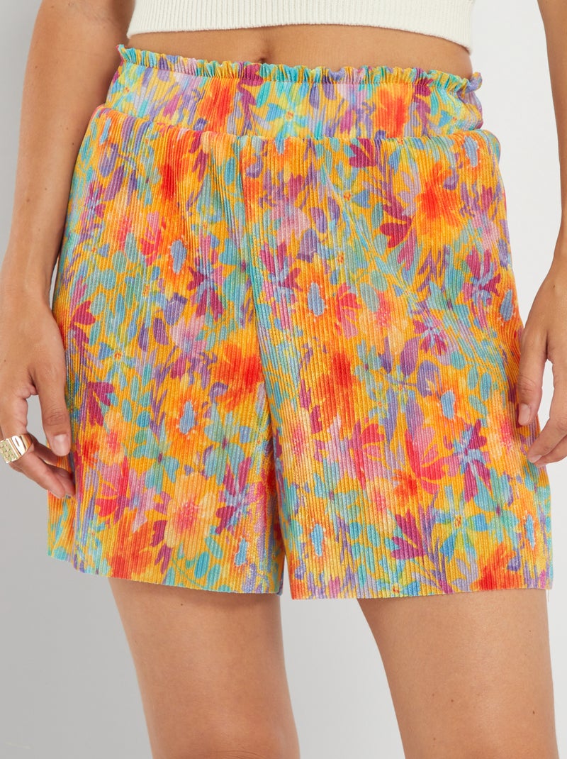Shorts morbidi plissettati multicolore ARANCIONE - Kiabi