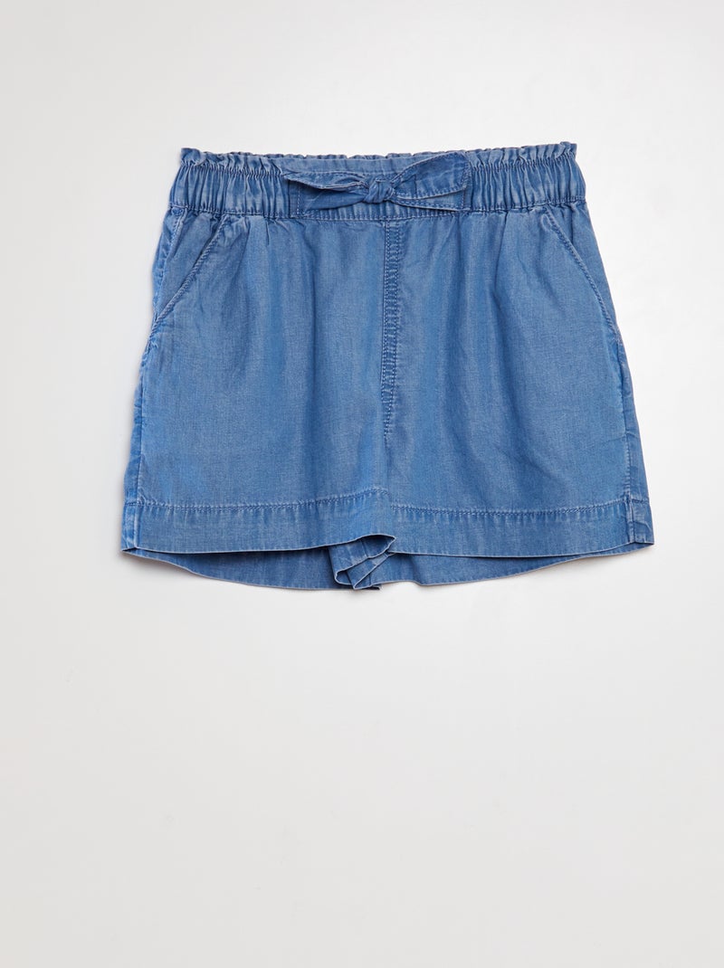 Shorts paperbag con cintura BLU - Kiabi