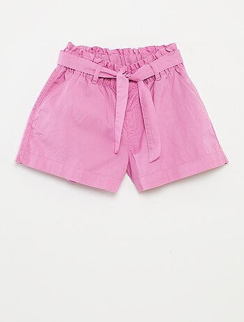 Shorts paperbag con cintura