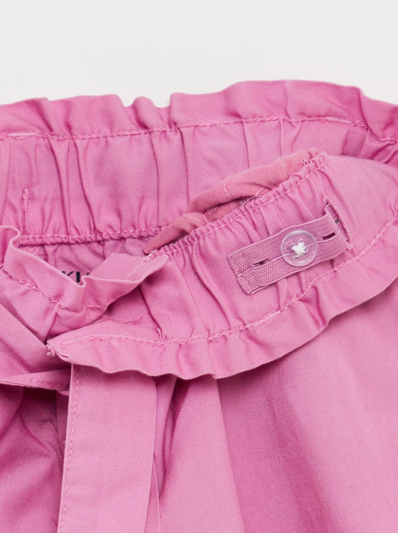 Shorts paperbag con cintura rosa - Kiabi